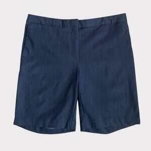 Mario Serrani Navy Blue Midi Shorts